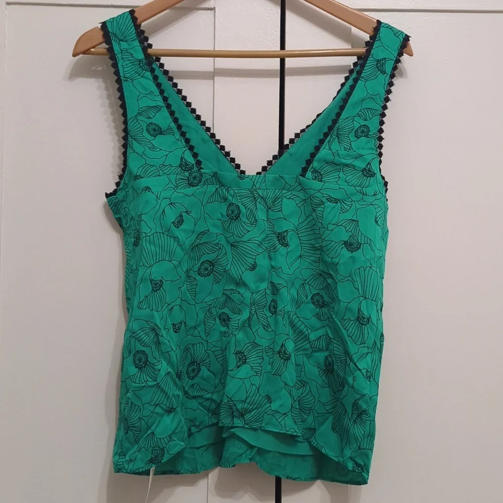 NWOT Kooples Green Top - Poppy Tank - Size Small - Picture 3 of 5